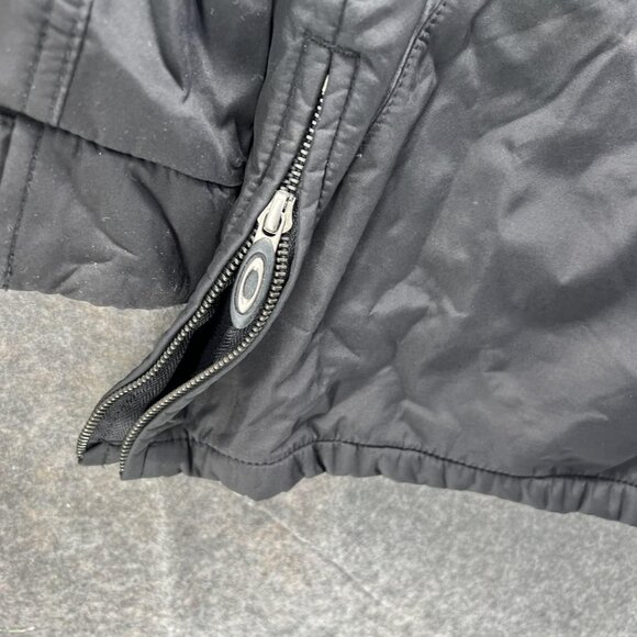 Oakley Jacket Men Large Black Button Down Polyester Full Zip Coat VTG Rain Wind - Picture 10 of 16